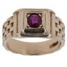 9ct Yellow Gold Ruby Signet Ring