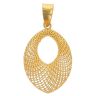 22ct Yellow Gold Mesh Oval Pendant