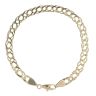 9ct Yellow Gold Double Curb Fancy Bracelet 7.5"