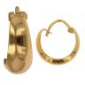 22ct Yellow Gold Classic Plain Basket Hoop Earrings