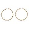 14ct Yellow Gold Large Twist Hoop Earrings