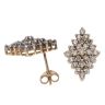 9ct Yellow Gold 1.00ct Brilliant Cut Diamond Cluster Earrings