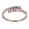 9ct Yellow Gold 0.01ct Diamond and Pink Sapphire Fancy Ring
