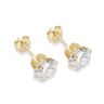 9ct Yellow Gold White Cubic Zirconia Stud Earrings 6mm