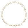 9ct Yellow Gold Figaro Bracelet 7.5"
