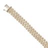 9ct Yellow Gold Bobble Three Row Fancy Bracelet 6.5"