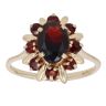 9ct Yellow Gold Garnet Cluster Ring