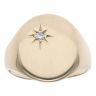 9ct Yellow Gold 0.04ct Diamond Star Signet Ring