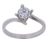 18ct White Gold 1.01ct Diamond Solitaire Twist Ring