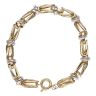 14ct Yellow and White Gold Byzantine Bracelet 8.5"