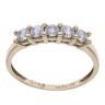 9ct Yellow Gold Cubic Zirconia Five Stone Ring