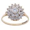 9ct Yellow Gold Cubic Zirconia Cluster Ring