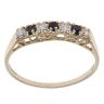9ct Yellow Gold Cubic Zirconia and Sapphire Eternity Ring