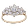 9ct Yellow Gold Cubic Zirconia Cluster Ring