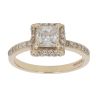 9ct Yellow Gold Moissanite Cluster Ring