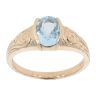 9ct Yellow Gold Created Blue Topaz Ring