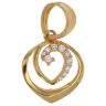 22ct Yellow Gold Cubic Zirconia Heart Pendant