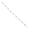 9ct White Gold 0.01ct Single Cut Diamond and Created Pink Sapphire Bracelet 7.5"