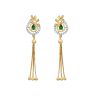 22ct Yellow Gold Drop Earrings with Cubic Zirconia Stones