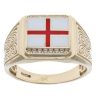 9ct Yellow Gold St George Flag Signet Ring