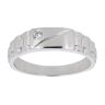 Silver Cubic Zirconia Signet Ring by Icesia