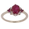 9ct Yellow Gold 0.05ct Diamond and Ruby Ring