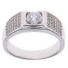 Silver Cubic Zirconia Signet Ring