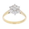 18ct Yellow Gold 0.62ct Brilliant Cut Diamond Cluster Ring