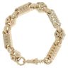 9ct Yellow Gold Patterned Stars and Bars Bracelet 5.5"