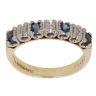 18ct Yellow Gold 0.03ct Diamond and Sapphire Ring