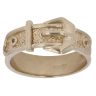 9ct Yellow Gold Patterned Buckle Ring
