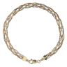 9ct Yellow White and Rose Gold Twist Bracelet 7"