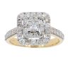 18ct Yellow Gold Diamond Square Cluster Ring by Anya Belle