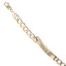 9ct Yellow Gold ID Curb Bracelet 7.5"