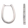 9ct White Gold 0.50ct Brilliant Cut Diamond Hoop Earrings
