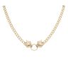 14ct Yellow Gold Pink Gemstone Duo Panther Chain 16"