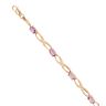9ct Yellow Gold Amethyst Infinity Bracelet 7.5"