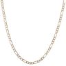 9ct Yellow Gold Diamond Cut Figaro Chain 20"