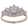 9ct Yellow Gold Cubic Zirconia Cluster Ring