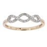 9ct Yellow Gold Diamond Crossover Ring by Anya Belle
