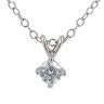 9ct White Gold 0.20ct Diamond Solitaire Pendant and Chain 18"