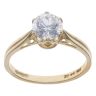 14ct Yellow Gold Cubic Zirconia Single Stone Ring