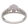 9ct White Gold 0.19ct Brilliant Cut Diamond Cluster Ring