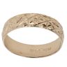 9ct Yellow Gold Patterned Wedding Band 4mm