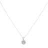9ct Yellow Gold 0.30ct Brilliant Cut Diamond Cluster Pendant And Chain 18"