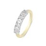 9ct Yellow Gold Diamond 7 Stone Shaped Ring Oval And Emerald Cut G VS And Lab Grown