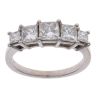 Platinum 1.73ct Princess Cut Diamond Five Stone Ring