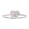 Silver Cubic Zirconia Heart Ring by Icesia