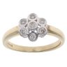 9ct Yellow Gold 0.25ct Brilliant Cut Diamond Cluster Ring