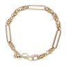 9ct Yellow Gold Bar Link Fancy Bracelet 8"